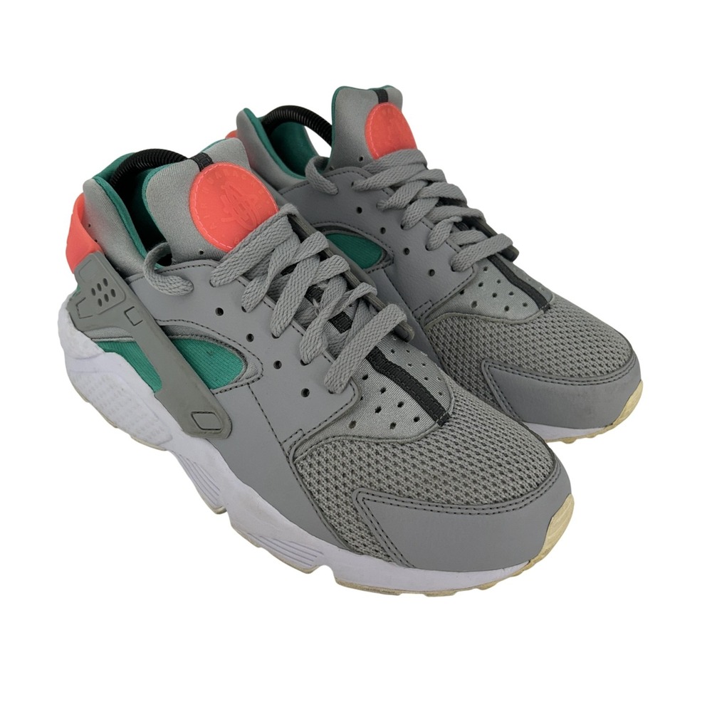 Nike Air Huarache Shoes Mens Size 10 Gray Teal Crimson 318429-053 Retro‎ Sneaker